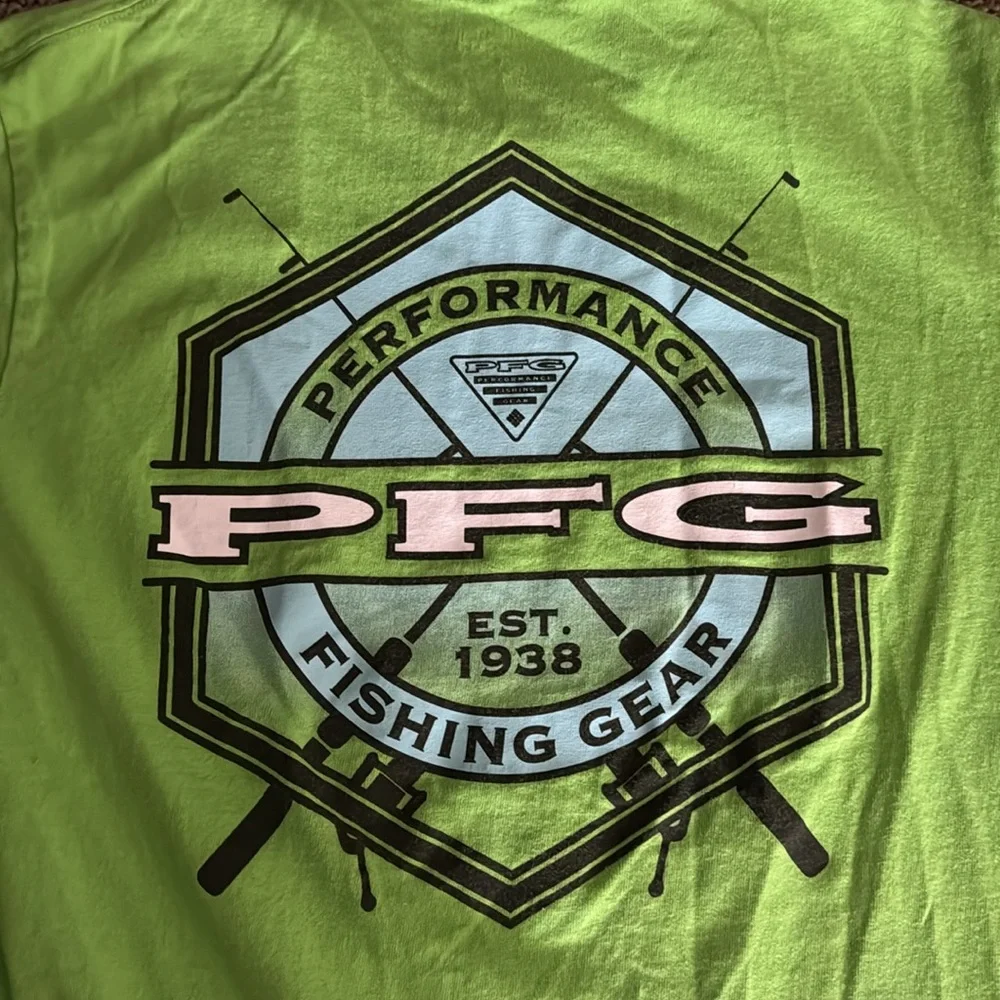 Columbia PFG Lime Green Shirt - Picture 6 of 6